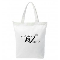 Reusable cotton canvas design tote shopping bags with zipper