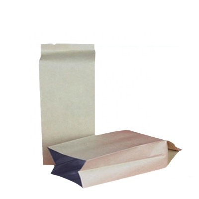 High quality cookie bags biodegradable side gusset food packaging bag brown paper bag plastic coffee with cleat window