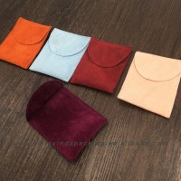 Custom Thick Suede Jewelry Pouch With Flap